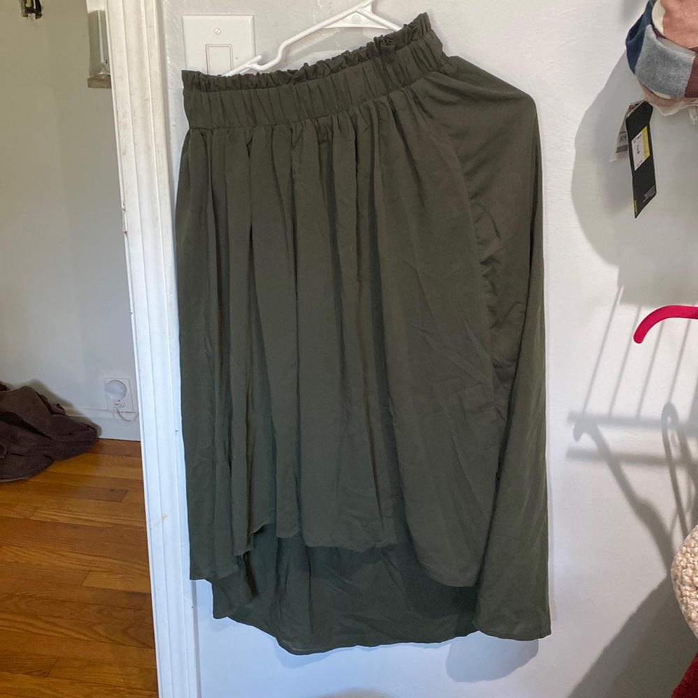 Hunter green. High low skirt